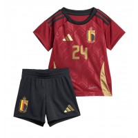 Maglie da calcio Belgio Amadou Onana #24 Prima Maglia Bambino Europei 2024 Manica Corta (+ Pantaloni corti)